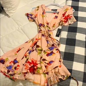 Lulu’s pink wrap dress